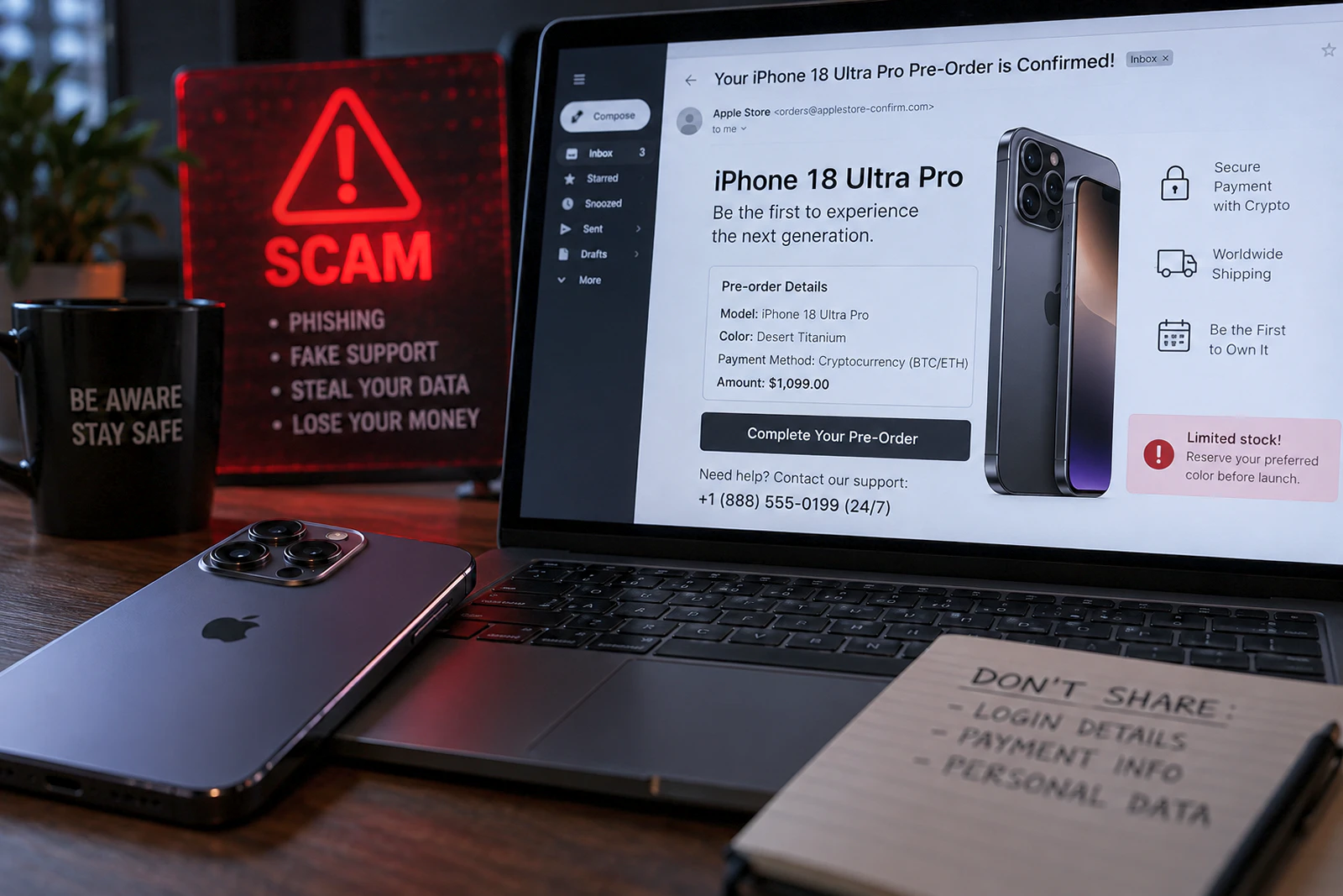Мошенники уже продают несуществующий iPhone 18 Ultra Pro