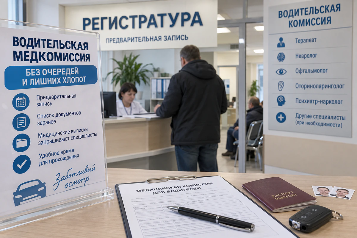 Водительская медкомиссия без очередей и беготни